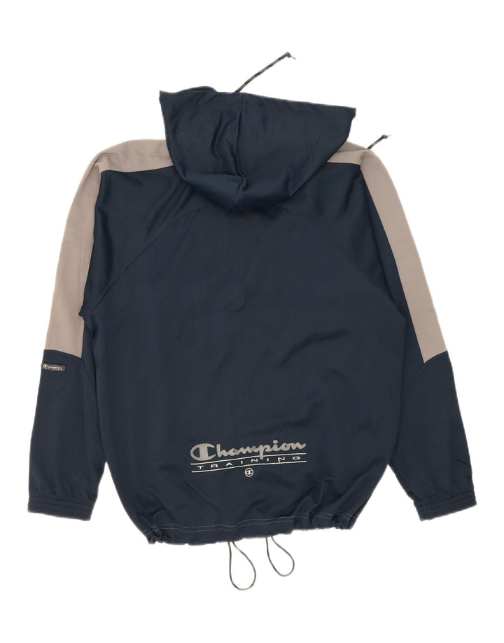 CHAMPION Mens Graphic Tracksuit Top Jacket UK 36 Small Navy Blue Vintage Champion and Second-Hand Champion from Messina Hembry 