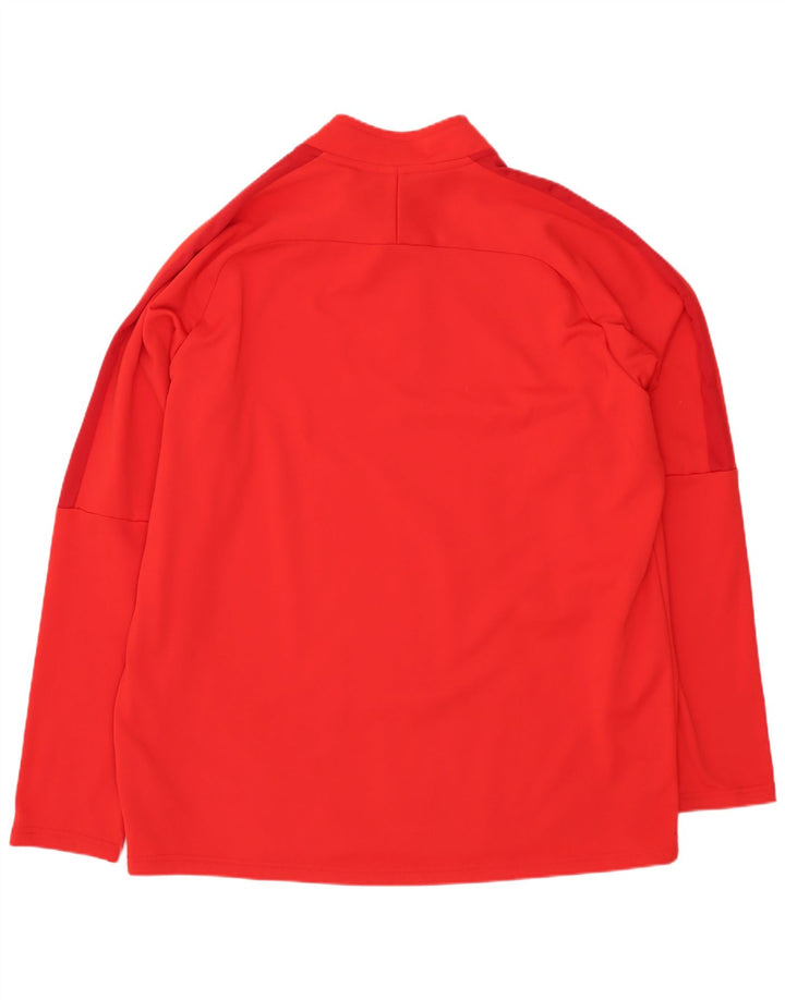 Nike Dri Fit - Chándal con cremallera y cuello para hombre, talla XL, poliéster rojo