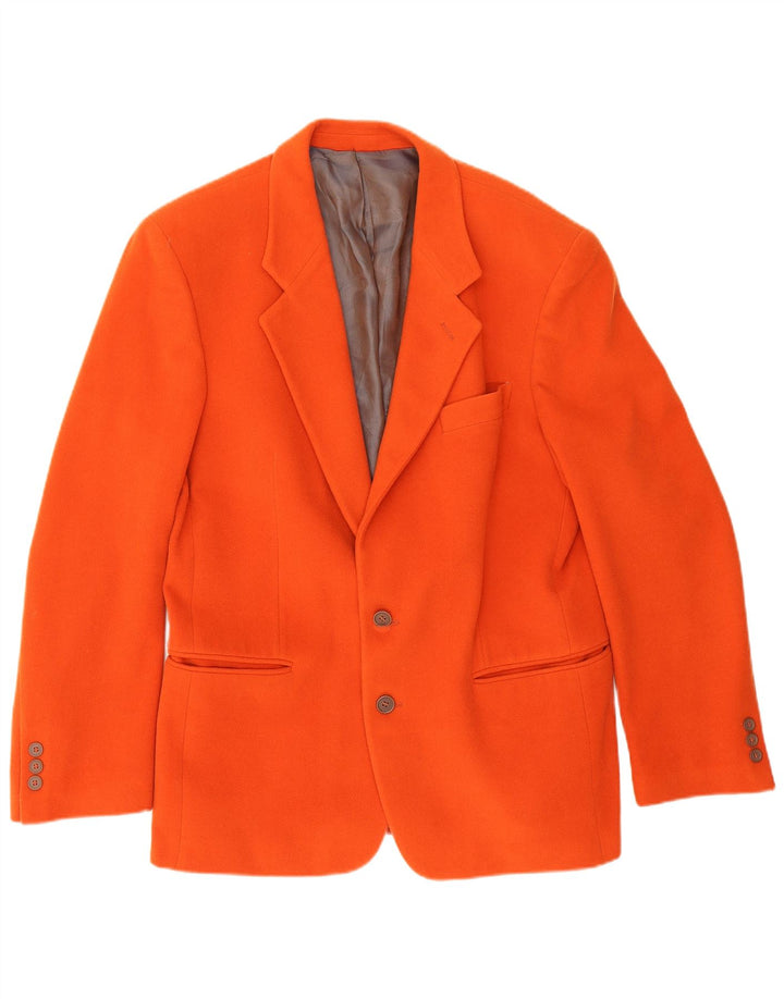 Oil Company Chaqueta tipo blazer de 2 botones para hombre IT 48 Lana naranja mediana