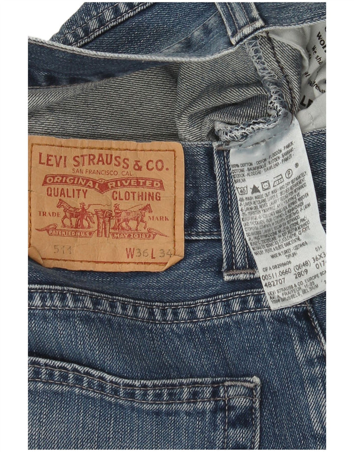 Levi's Mujer 511 Slim Jeans W36 L27 Algodón Azul