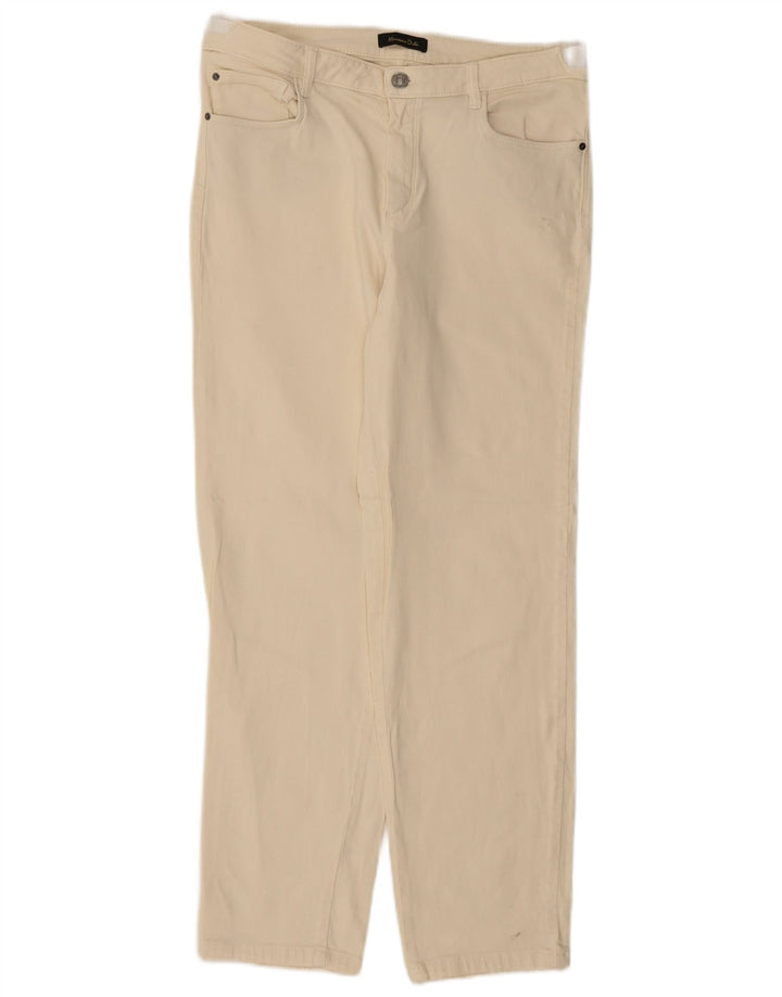 Massimo Dutti Vaqueros Rectos Mujer EU 42 Large W32 L28 Beige