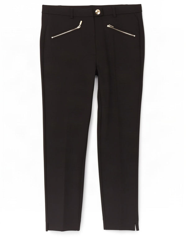 Marks & Spencer Pantalones informales ajustados para mujer UK 40 Large W34 L28 Negro
