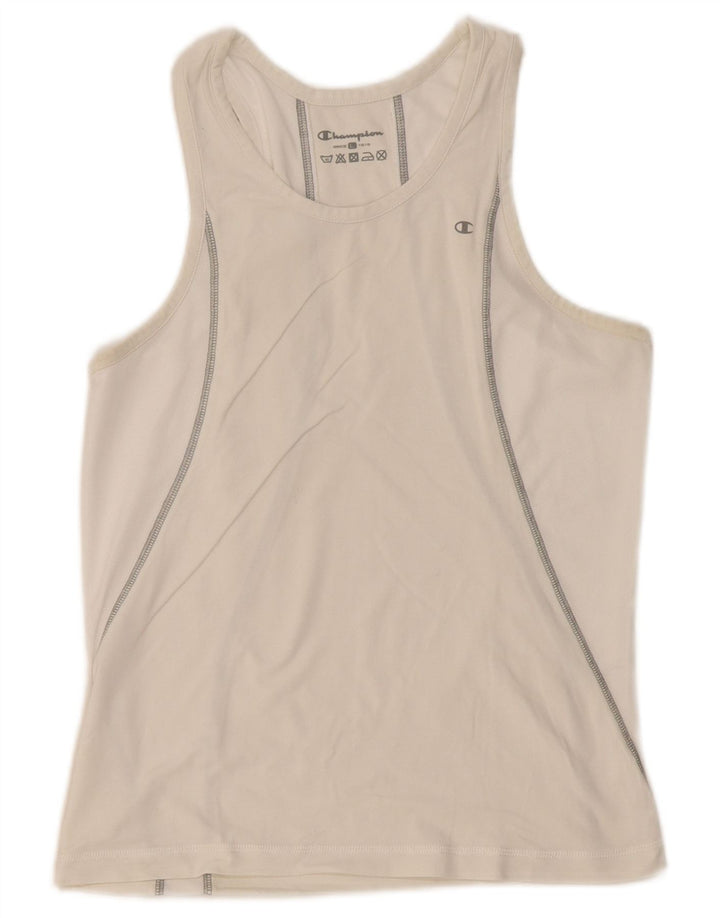 Champion Camiseta Sin Mangas Para Mujer UK 40 Grande Blanco