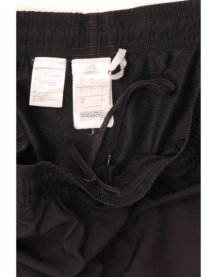 Adidas Mens Climalite Chándal Pantalones Grande Negro Poliéster