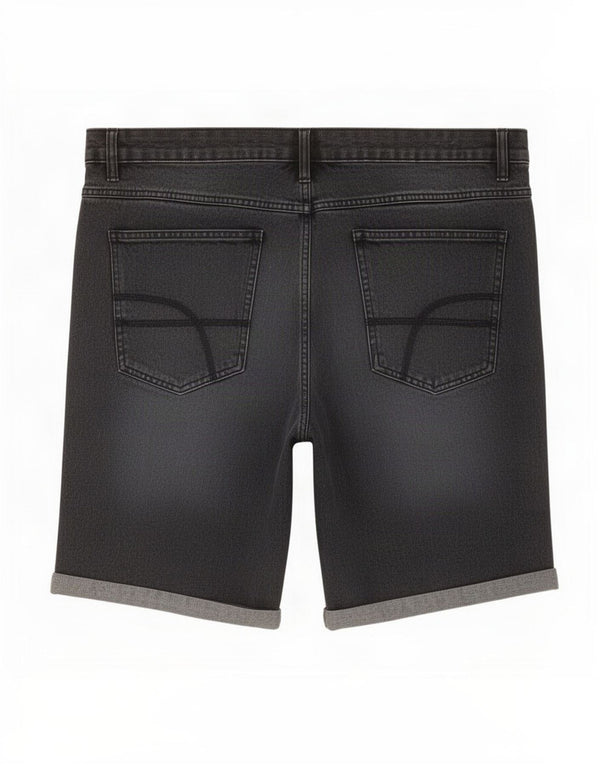 Pierre Cardin Pantalones cortos de mezclilla para hombre W42 2XL Algodón negro