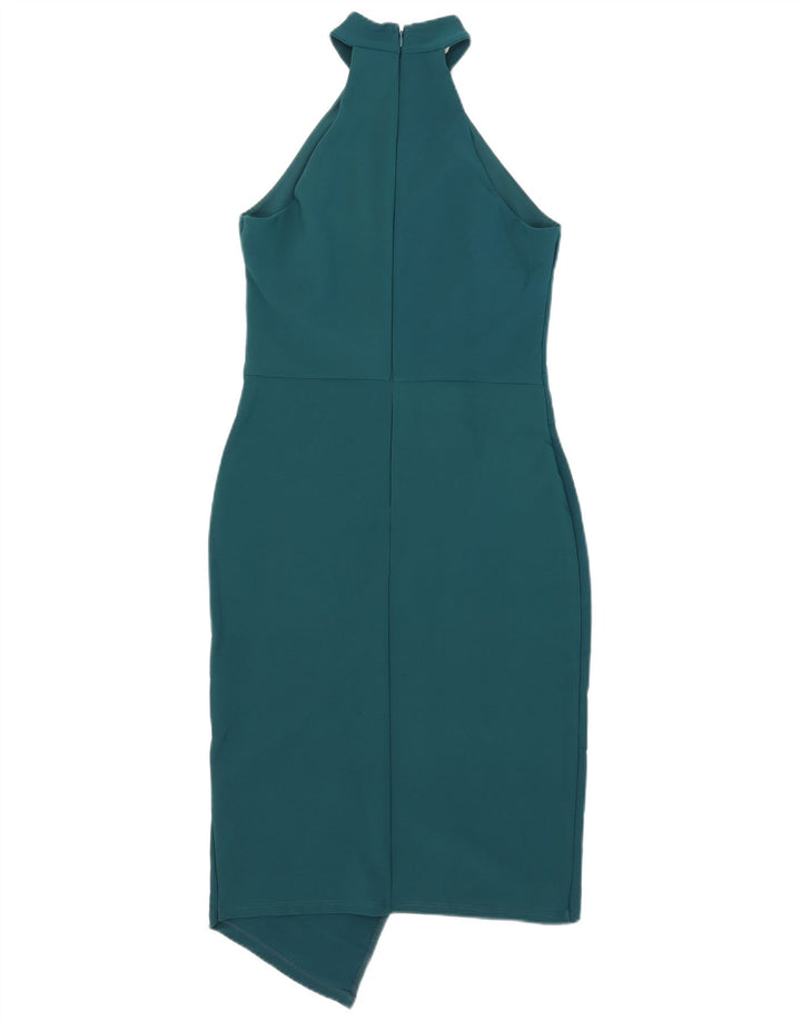 Vestido Halter Asimétrico Lipsy Mujer ES 40 Poliéster Verde Medio