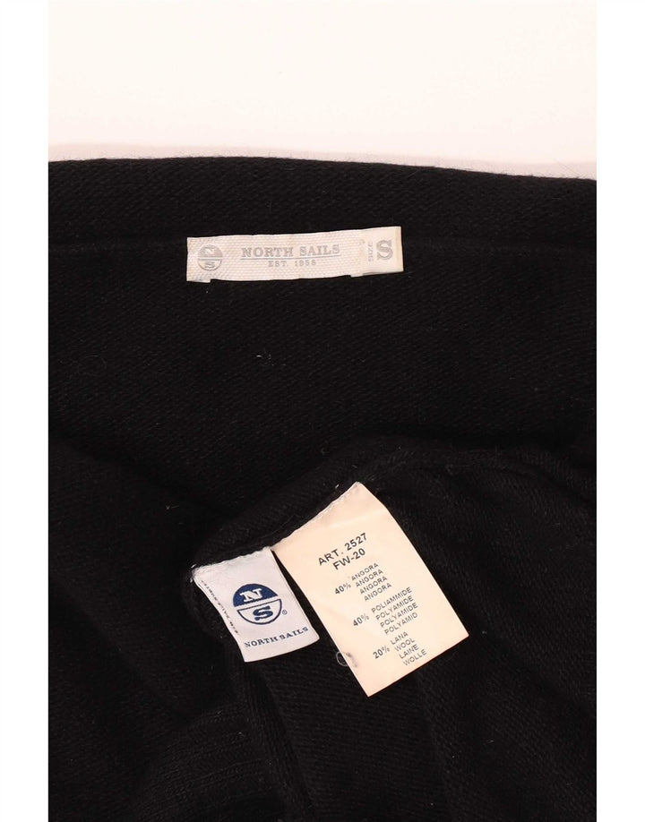 North Sails Suéter tipo jersey con cuello vuelto para mujer UK 8 Small Black Angora