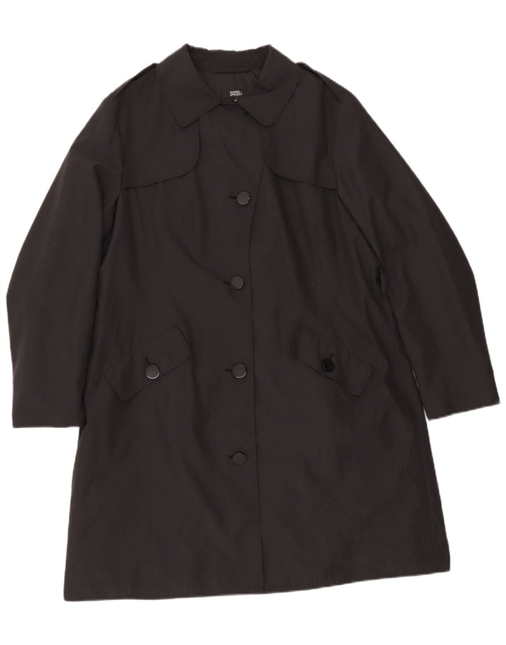 Marks & Spencer Gabardina para mujer UK 20 2XL Poliéster negro