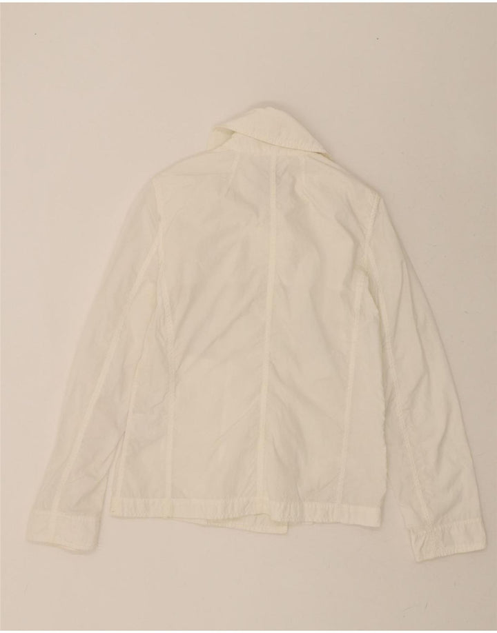 NORTH SAILS Womens Oversized Bomber Jacket UK 10 Small White Polyamide Vintage North Sails and Second-Hand North Sails from Messina Hembry 