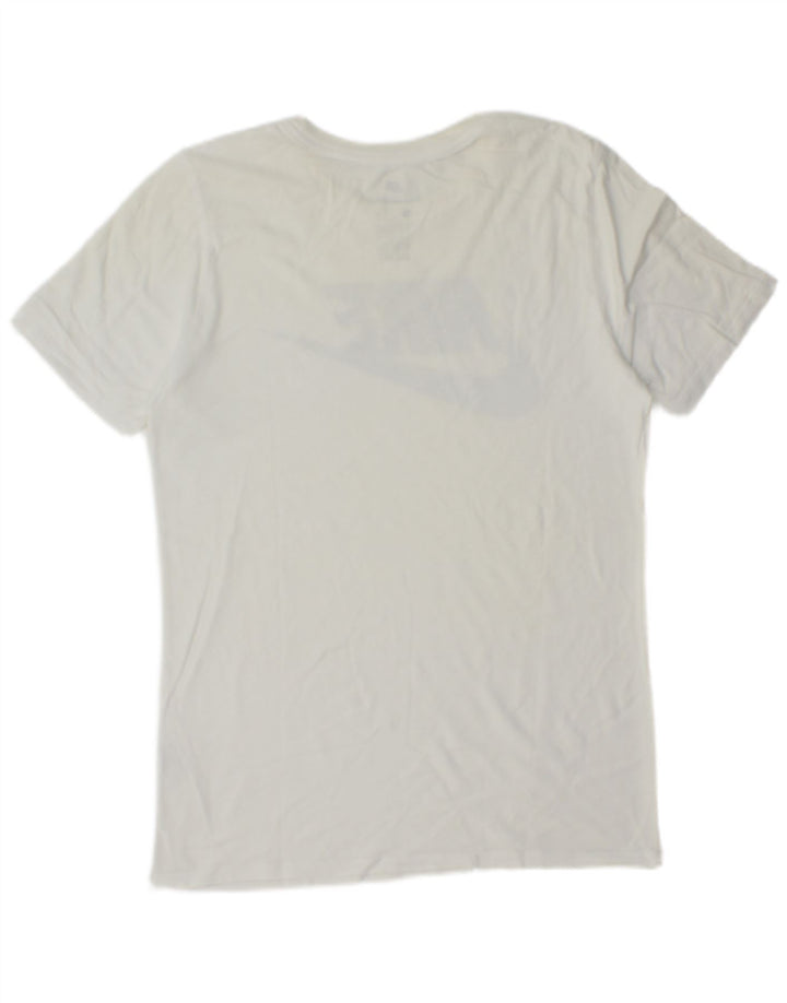 Nike Camiseta con gráfico de corte atlético para hombre, talla pequeña, color blanco