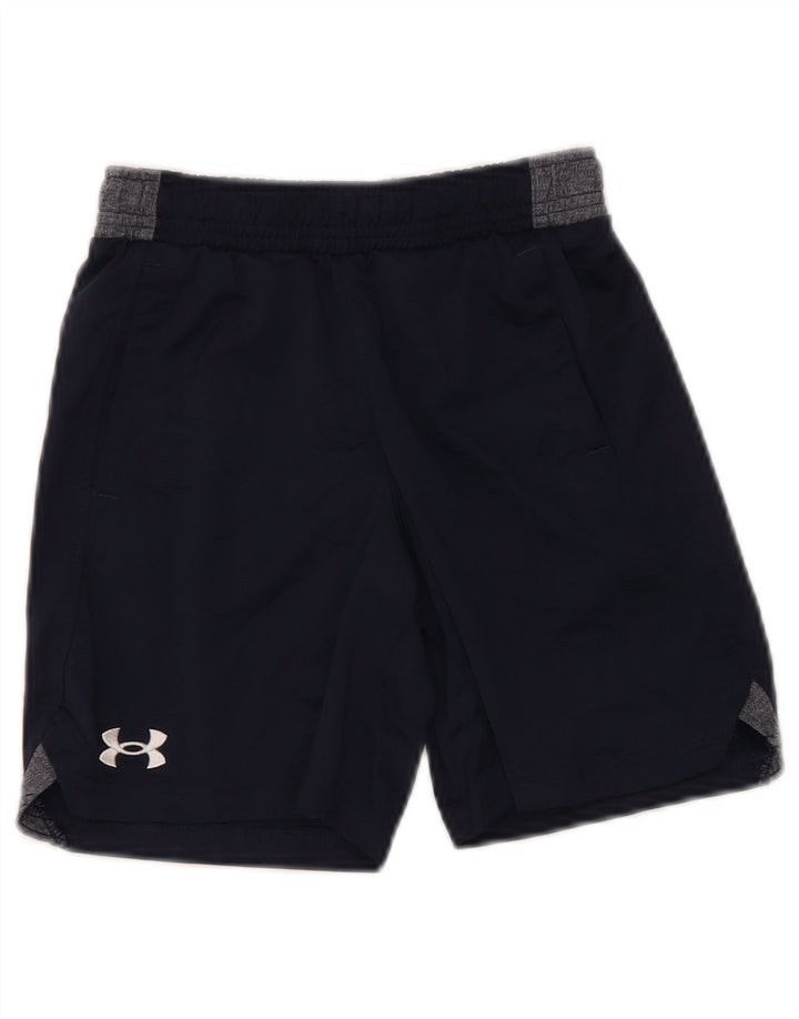 Under Armour Pantalones cortos deportivos para niños 7-8 años Small Azul marino Colorblock