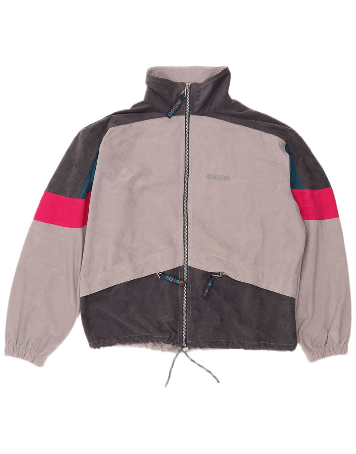 Chaqueta superior de chándal para mujer AESSE IT 46 Poliéster color block gris grande