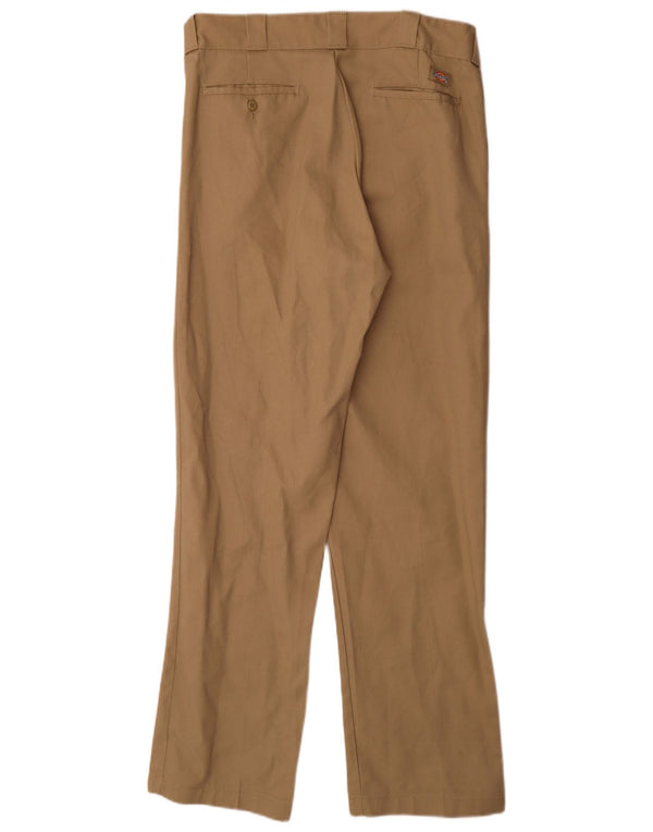 DICKIES Mens 874 Straight Chino Trousers W34 L34 Beige Polyester