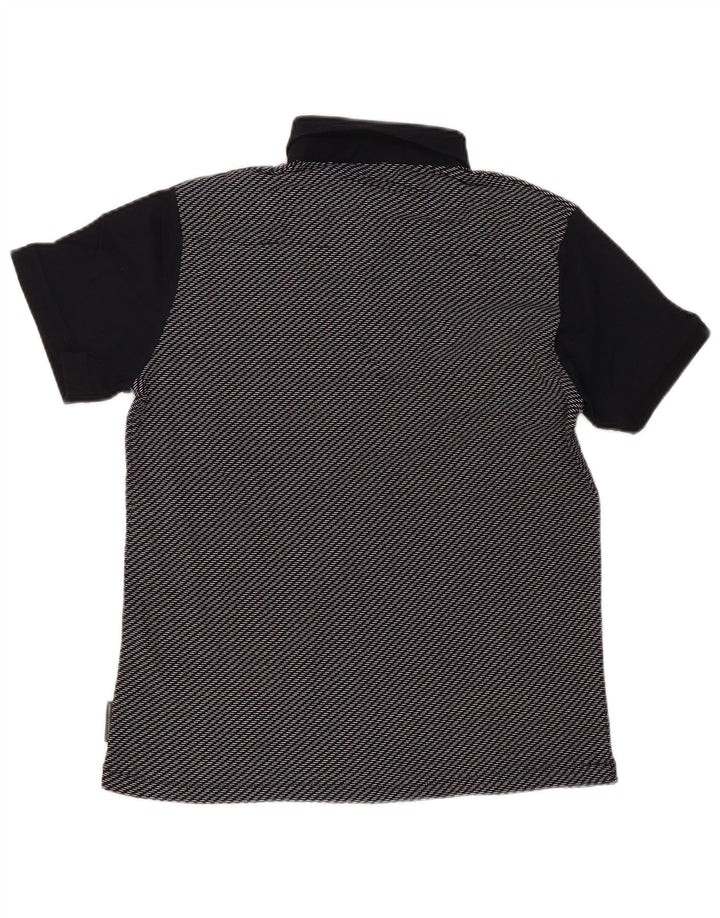 French Connection Polo para hombre de algodón a rayas azul marino mediano