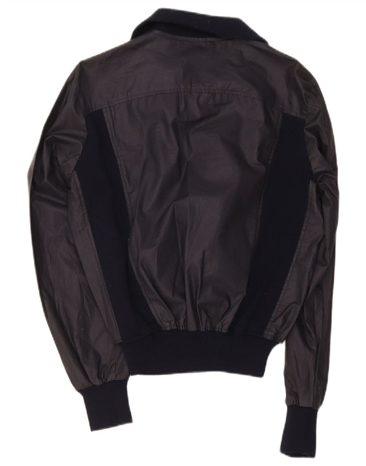 Chaqueta bomber vintage para mujer IT 48 XL Azul marino Colorblock Poliéster