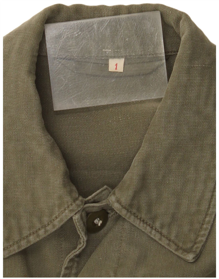 Vintage hombres chaqueta militar Reino Unido 36 pequeño caqui