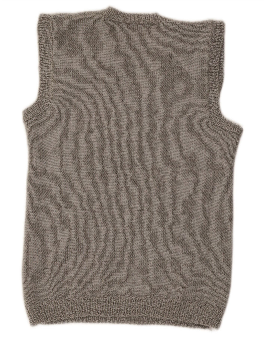 Vintage mujer chaleco camiseta sin mangas Reino Unido 14 gris medio