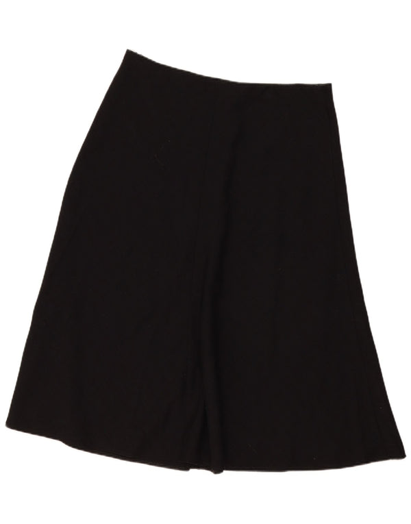 Marks & Spencer Falda Acampanada de Cintura Alta para Mujer UK 44 Grande W29 Cuadros Negros
