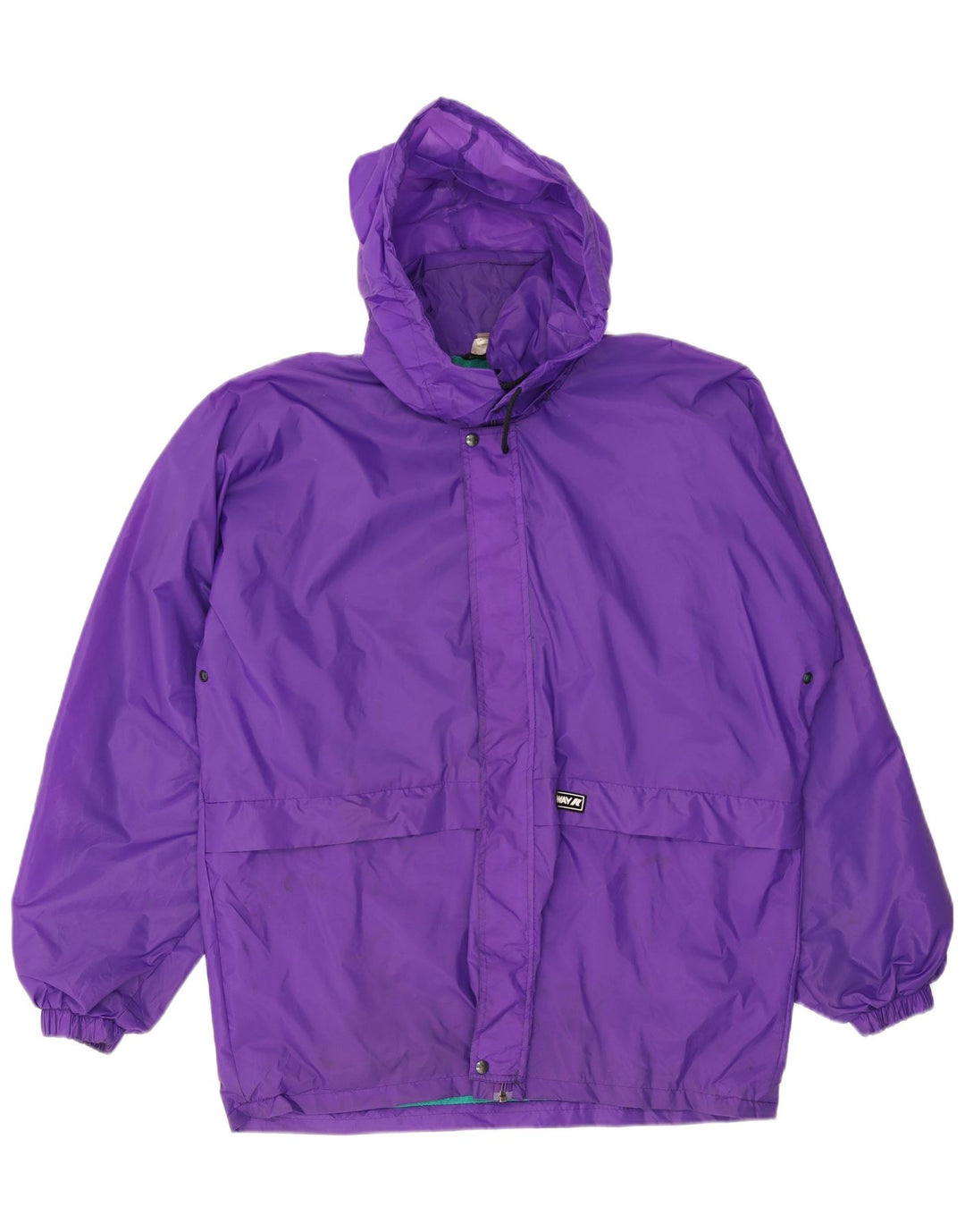 K-WAY Chaqueta impermeable con capucha para hombre UK 42 XL Poliamida Morada