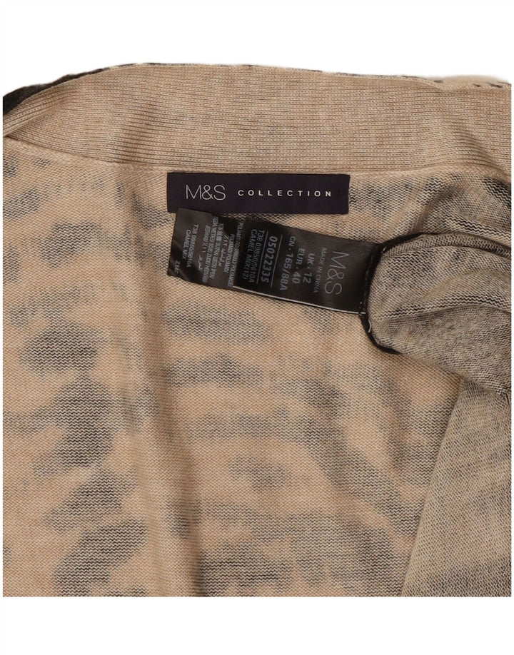 MARKS & SPENCER Suéter tipo cárdigan largo para mujer Reino Unido 42 Beige medio
