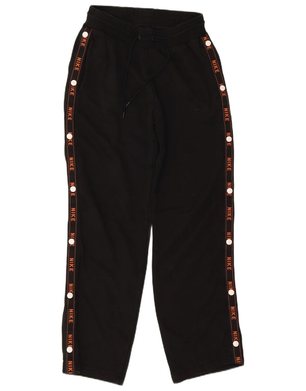 Nike Pantalones de chándal gráficos para Mujer UK 10 Small Black Cotton