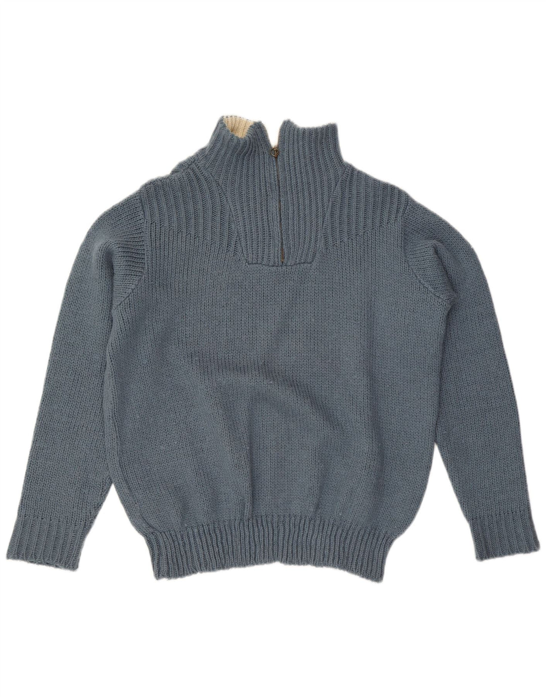 Lee Mens Zip Neck Jumper Sweater 2XL Azul Acrílico