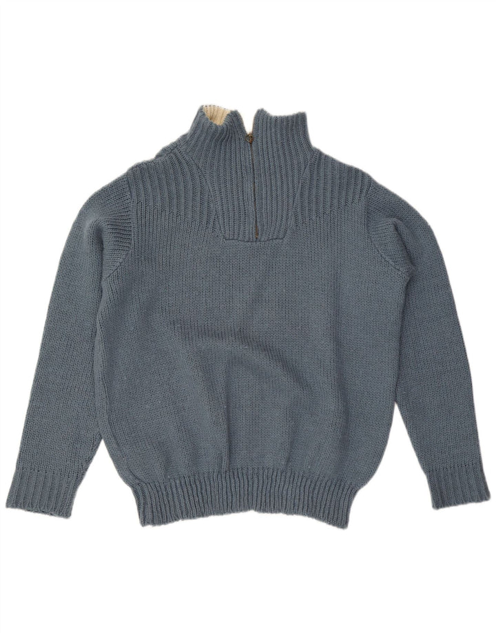 Lee Mens Zip Neck Jumper Sweater 2XL Azul Acrílico