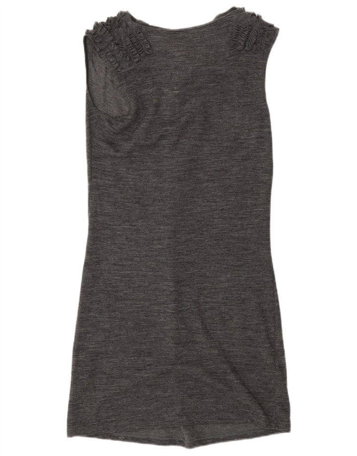 Liu Jo Vestido Básico Sin Mangas IT 40 Small Gris Lana