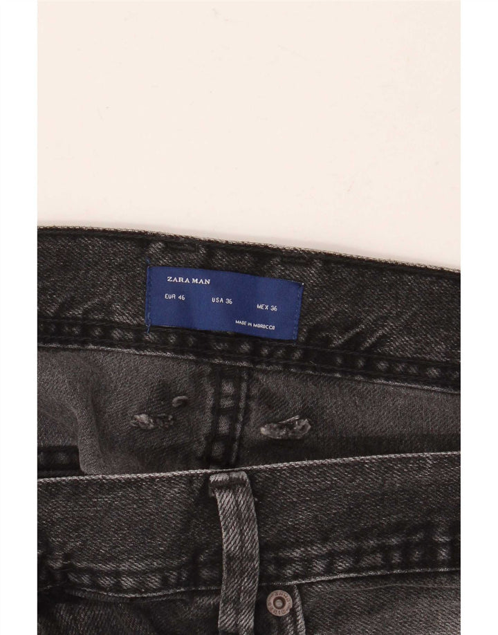 Zara Pantalones cortos vaqueros para hombre EU 46 XL W36 Gris