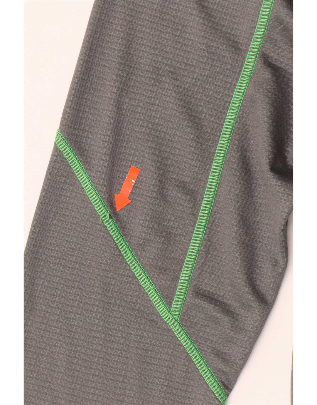Under Armour Hombres Zip Neck Top Manga Larga Grande Gris Poliéster Deportes