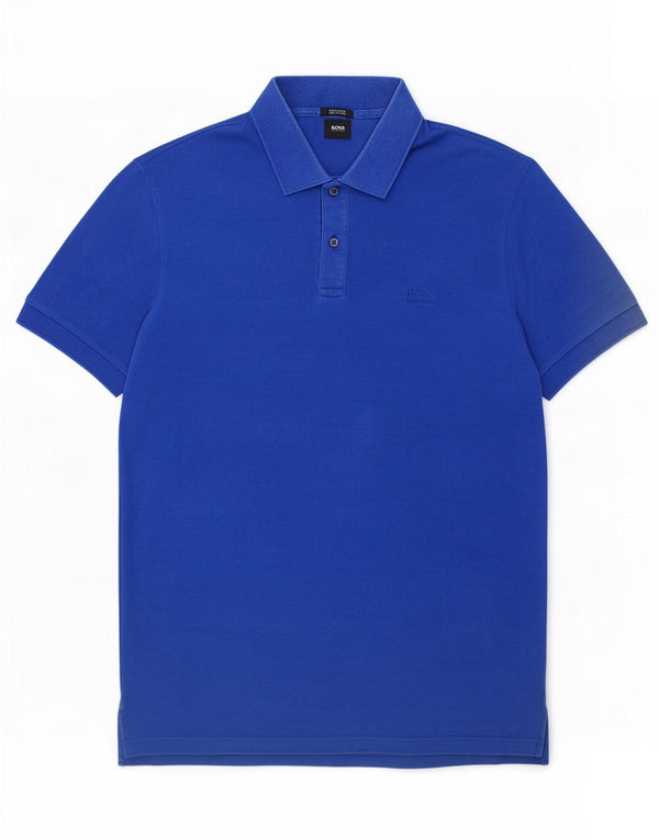 Hugo Boss Mens Regular Fit Polo Shirt 2XL Blue Cotton