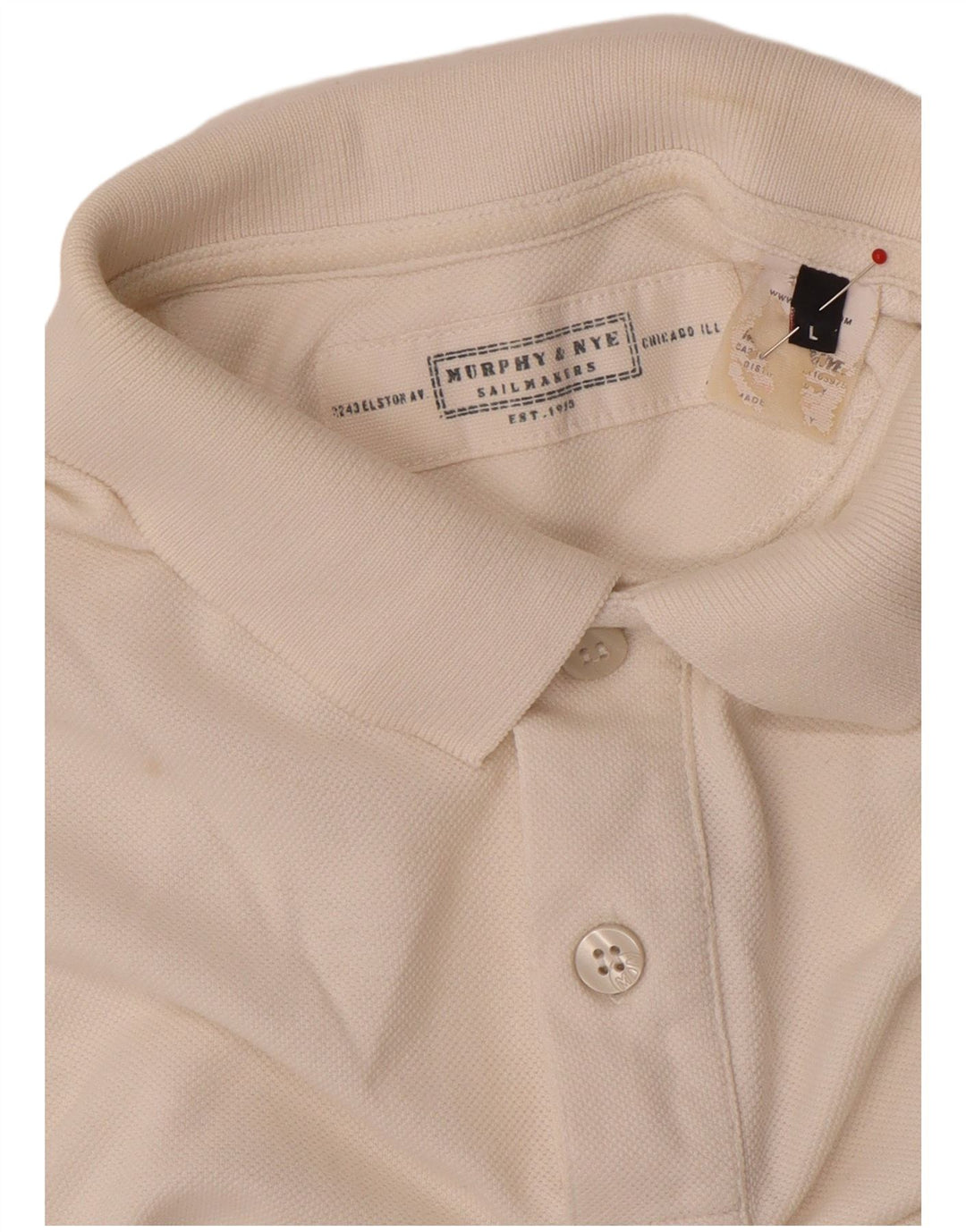 Murphy & Nye Polo para mujer UK 46 Grande Algodón blanco