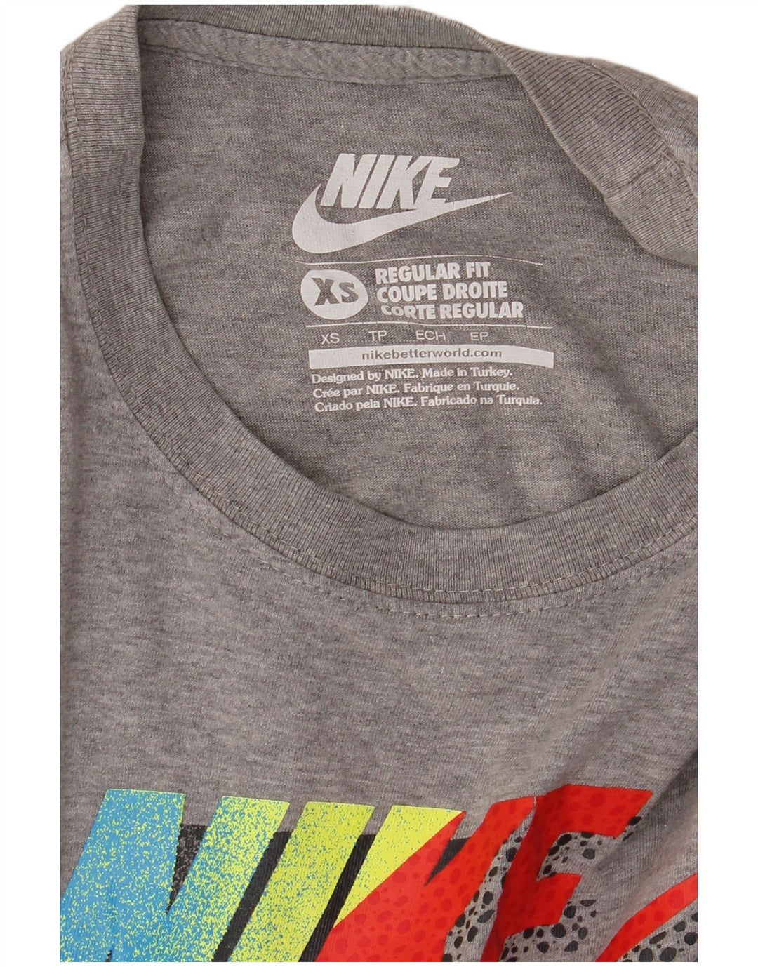 NIKE Camiseta con gráfico de ajuste regular para hombre XS Gris