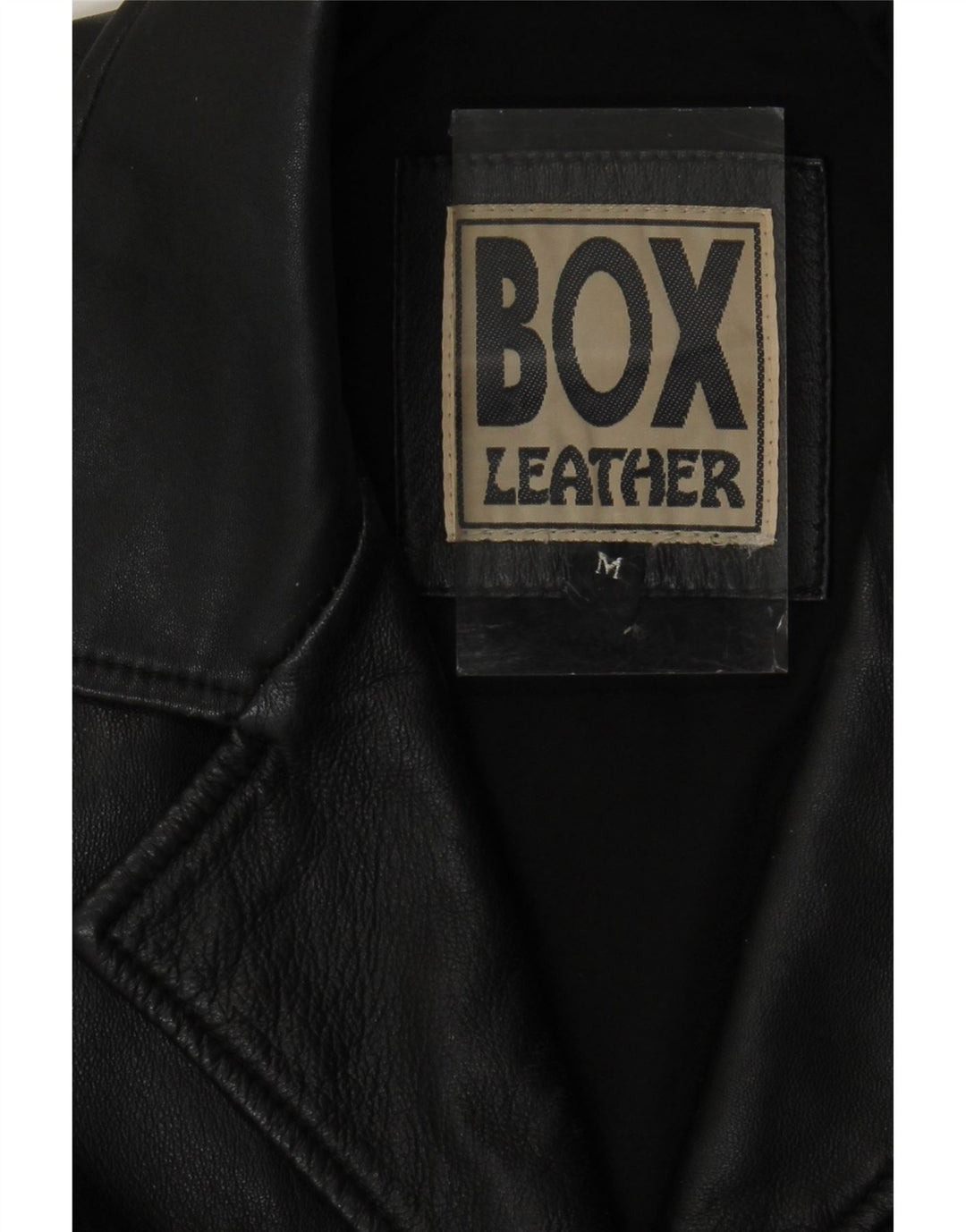 Vintage mujer cuero abrigo Reino Unido 14 cuero negro medio