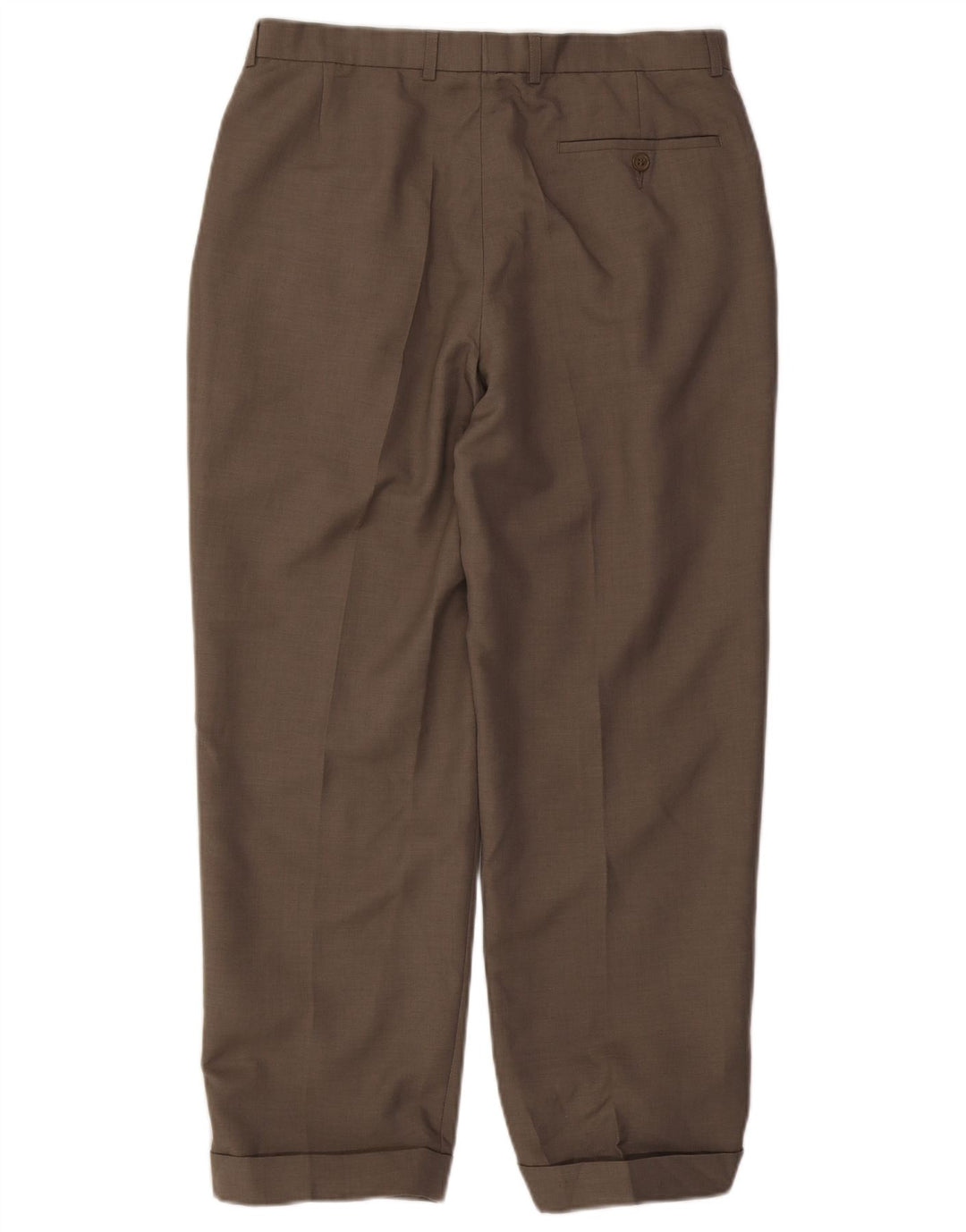 Marks & Spencer Pantalón chino con pinzas para hombre W34 L29 Poliéster gris