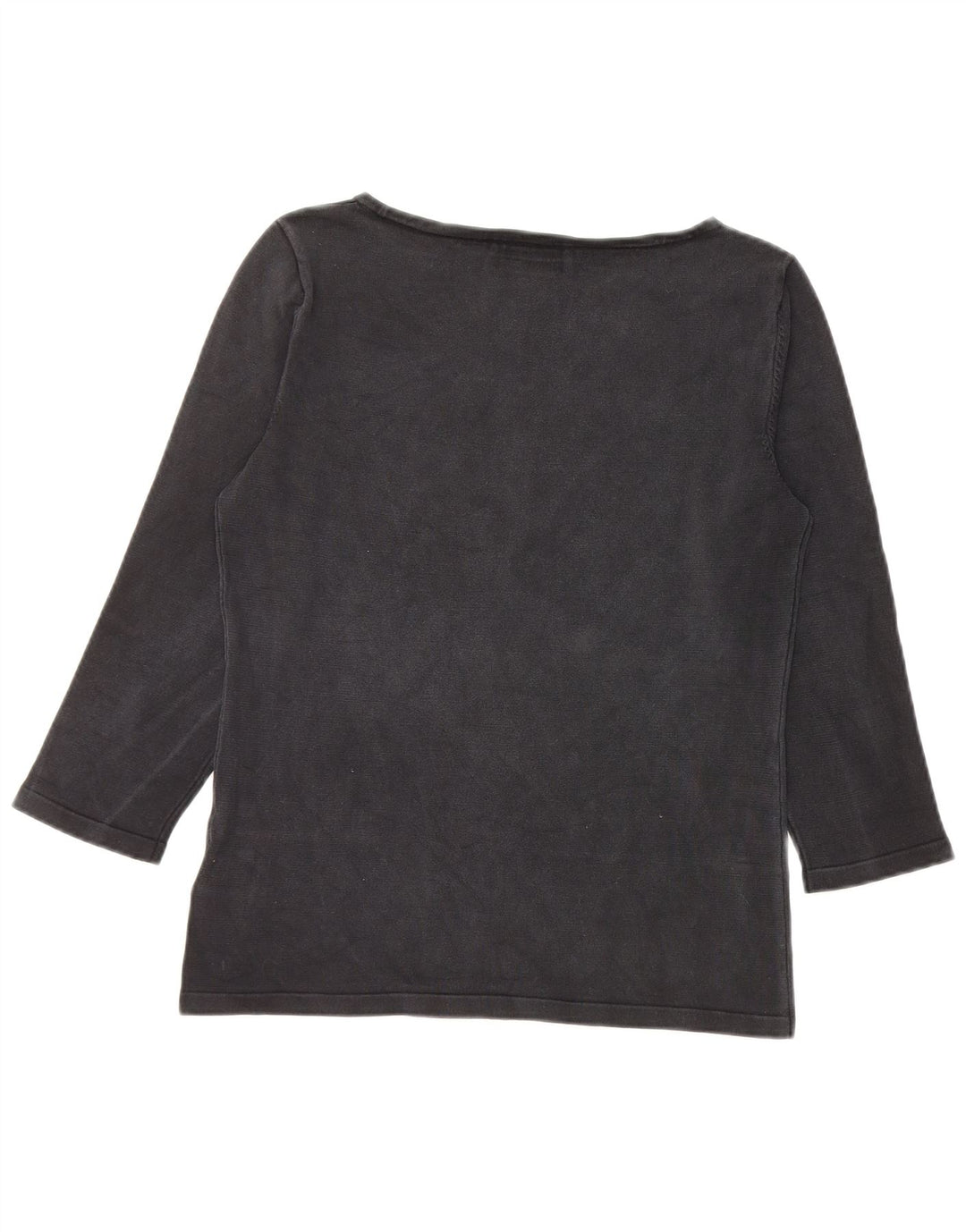RALPH LAUREN Blusa de manga 3/4 para mujer Top UK 10 Small Black Silk