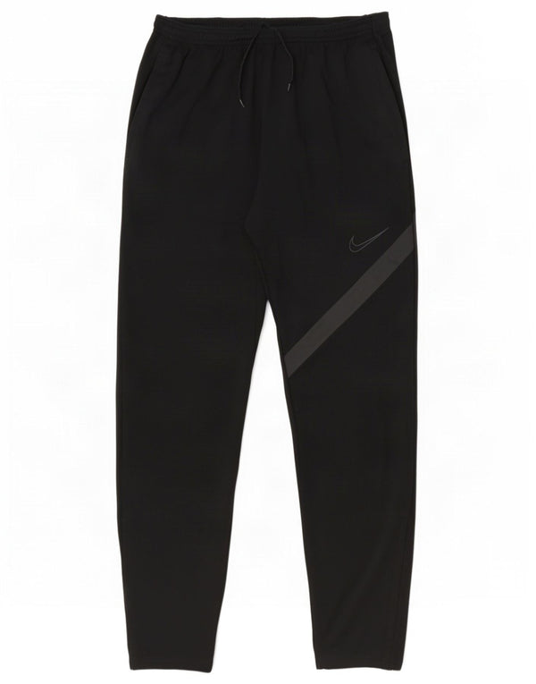Nike Mens Dri Fit Tracksuit Trousers Large Black Polyester