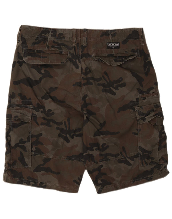 Billabong Mens Cargo Shorts W36 Grande Caqui Camuflaje Algodón