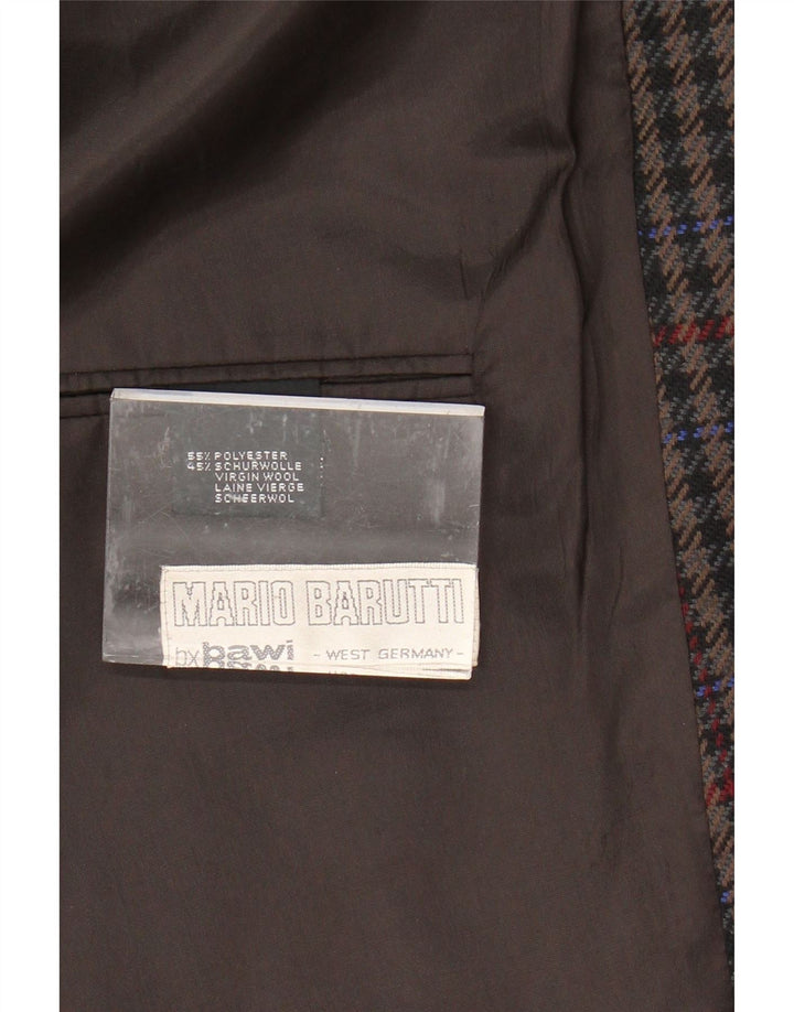 MARIO BARUTTI Chaqueta Blazer para Hombre UK 40 Grande Pata de Gallo Multicolor