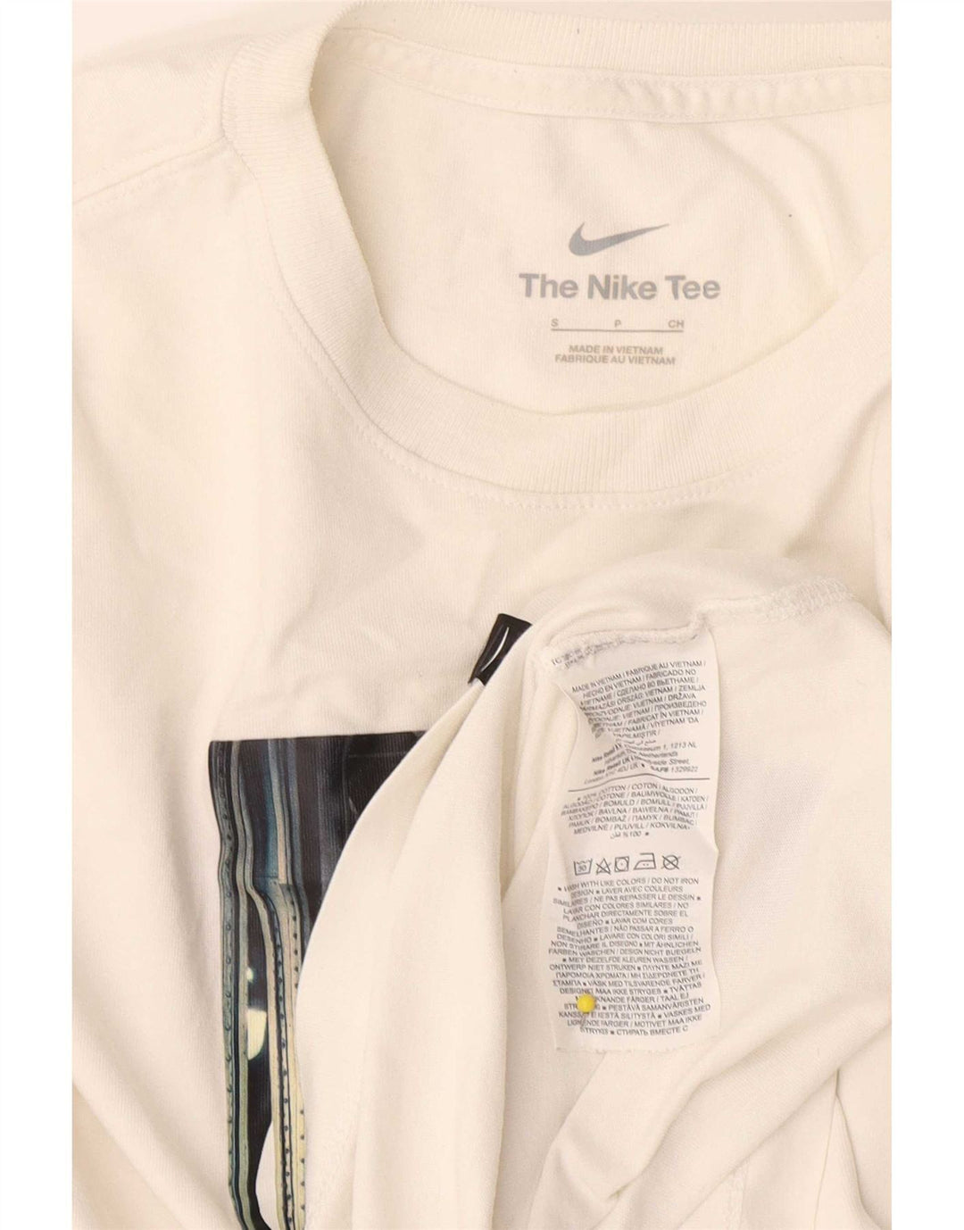 Nike - Camiseta gráfica para hombre, talla pequeña, algodón blanco
