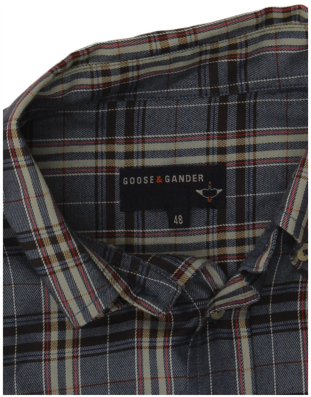 Camisa de franela para hombre Goose & Gander IT 48 Medium Navy Blue Check
