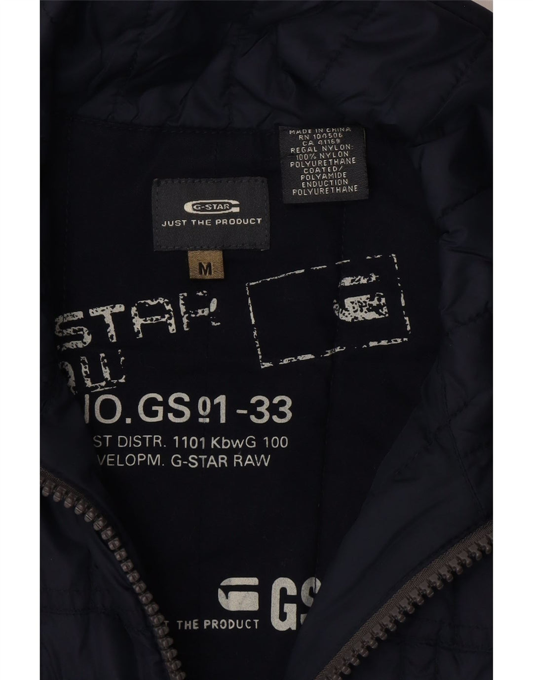 G-STAR Mens Bomber Jacket UK 38 Medium Navy Blue Nylon Vintage G-Star and Second-Hand G-Star from Messina Hembry 