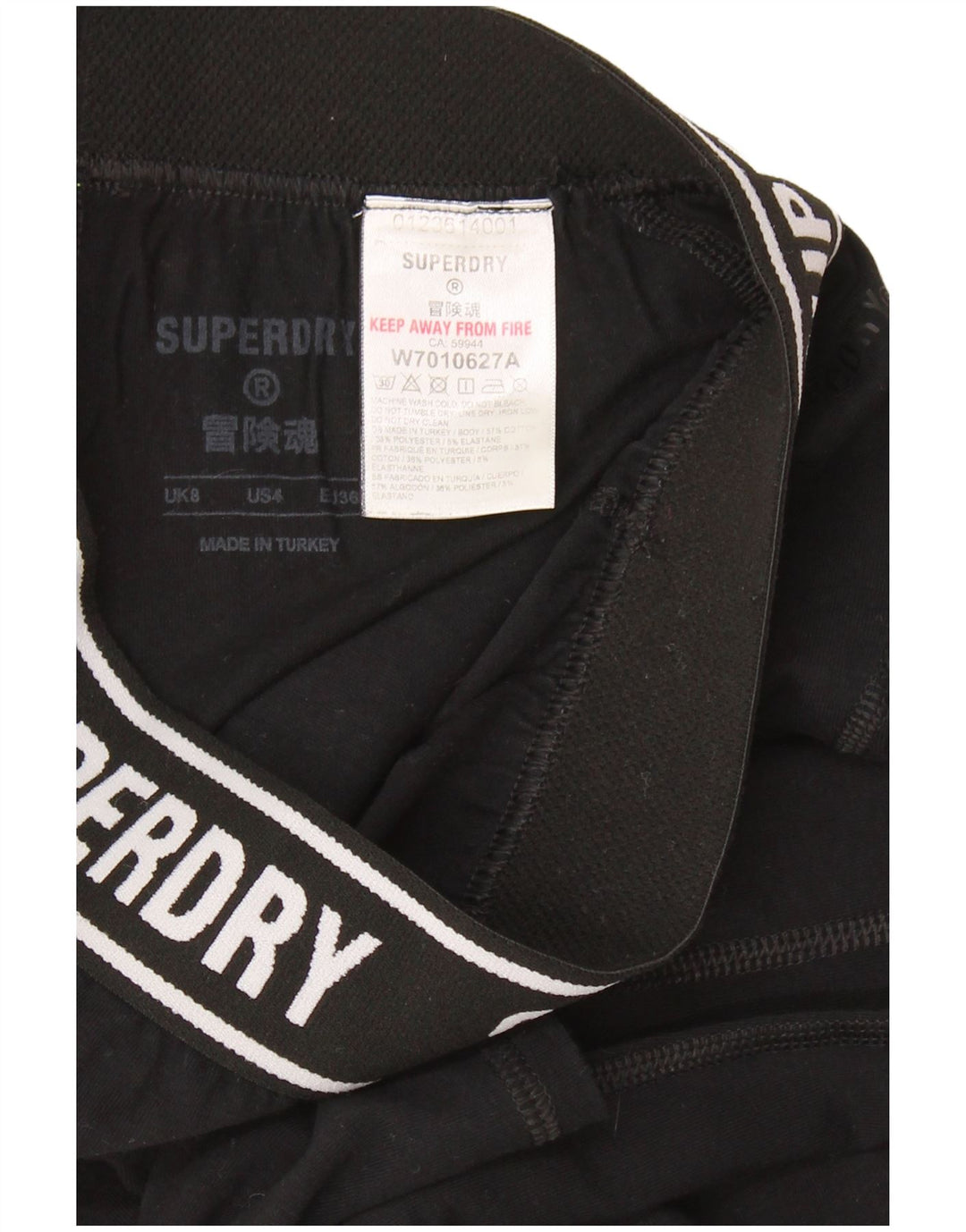 SUPERDRY Leggings gráficos para mujer UK 8 Small Algodón negro