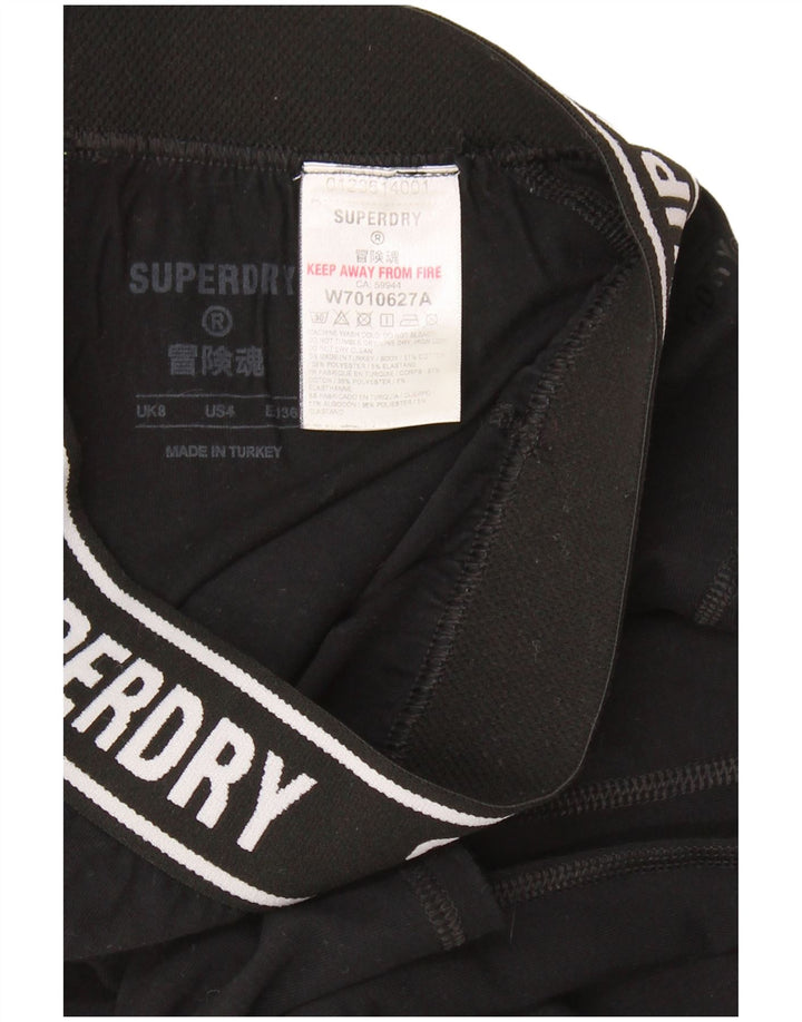 SUPERDRY Leggings gráficos para mujer UK 8 Small Algodón negro