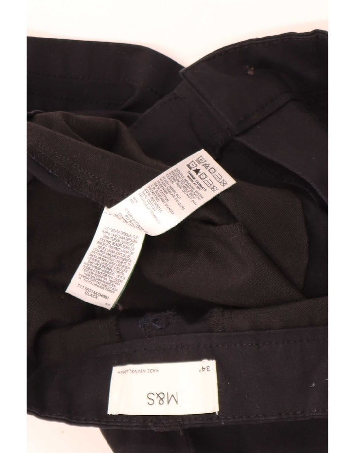 Marks & Spencer Shorts Cargo para Hombre W34 Grande Algodón Negro