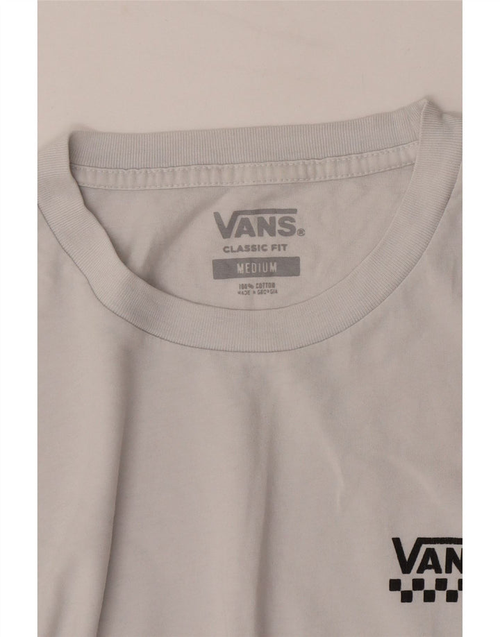 Vans Hombre Classic Fit Camiseta Top Algodón Gris Medio