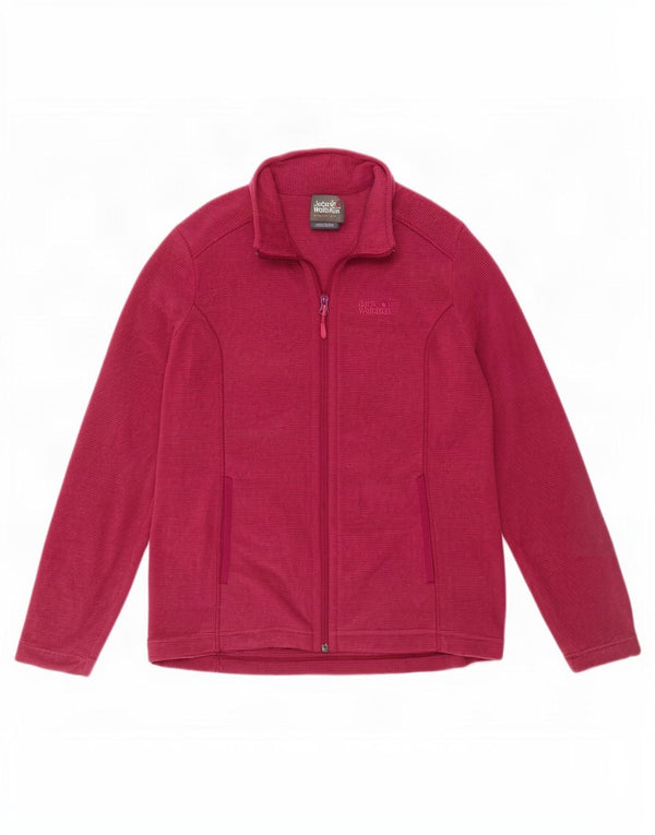 Jack Wolfskin Chaqueta de Chándal para Mujer UK 8/10 Small Borgoña Pinstripe