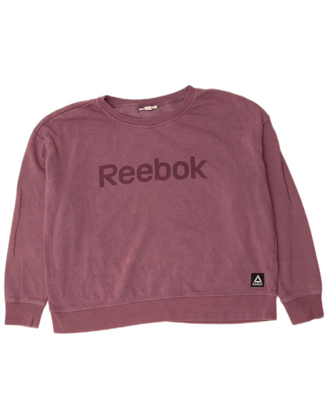 Reebok Sudadera de gran tamaño con gráfico para mujer UK 20 2XL Algodón morado