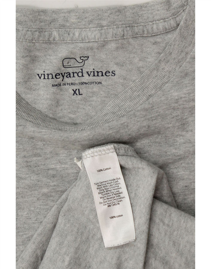 VINEYARD VINES Top gráfico para hombre manga larga XL algodón gris