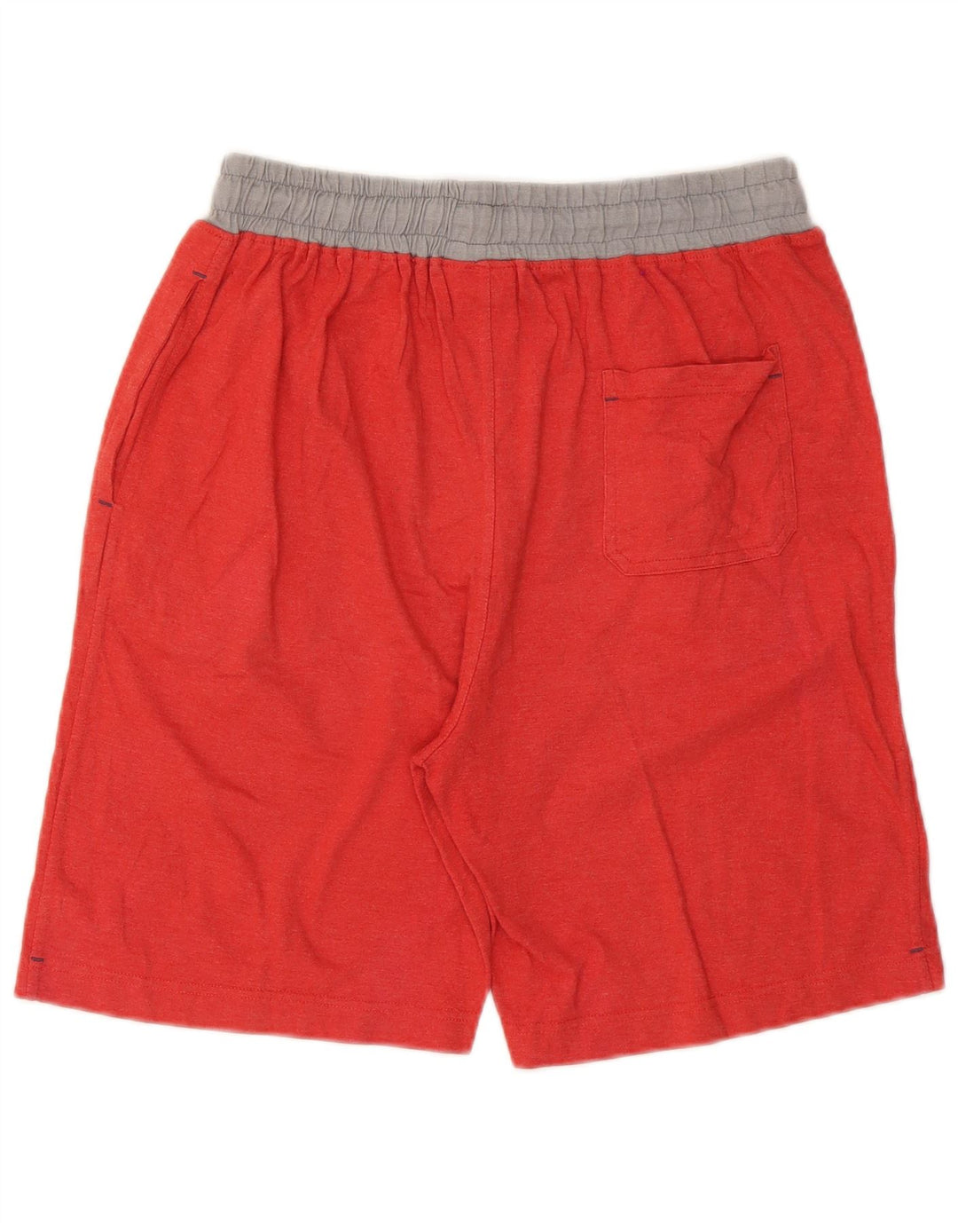 Weird Fish Pantalones cortos deportivos para hombre de algodón color block rojo grande